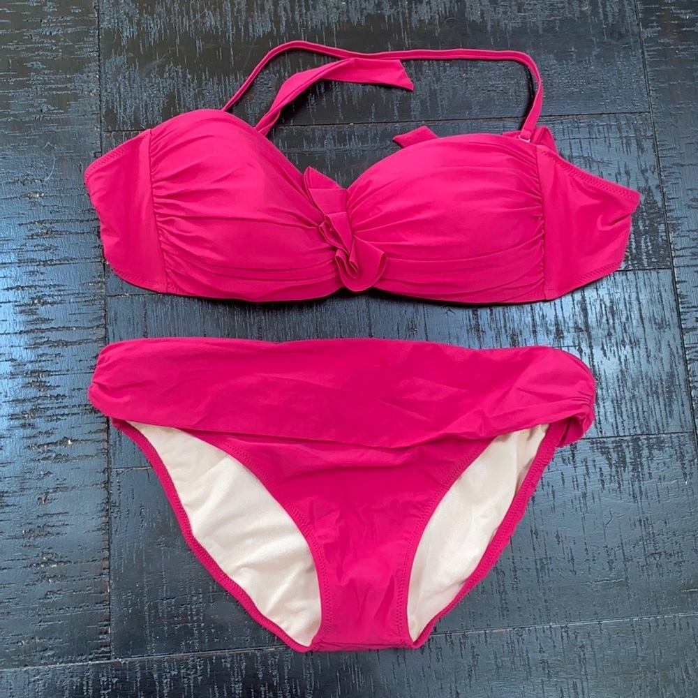 Fuchsia convertible bikini 👙